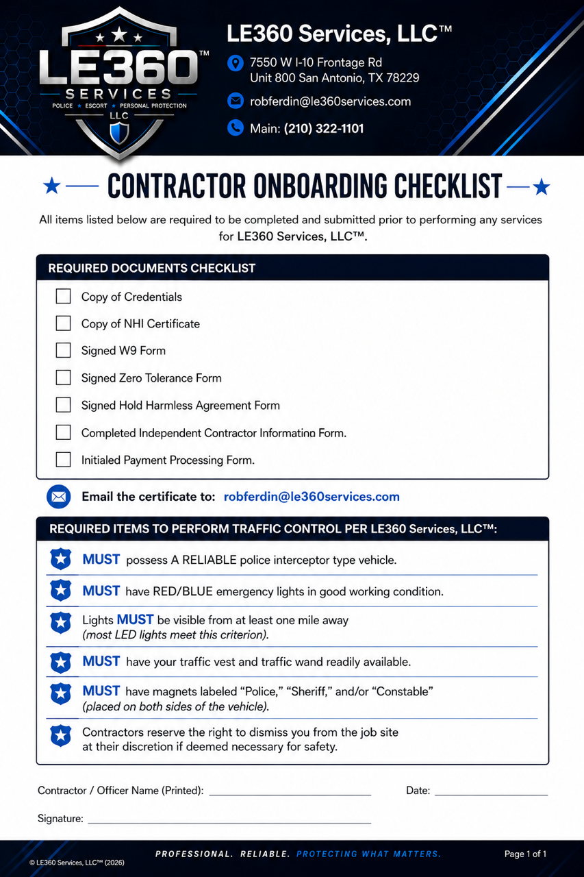 Contractor Onboarding Checklist